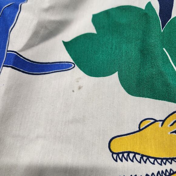 Vintage 90s Dinosaur Print Curtain Panel Childrens Room Unisex Retro 83x42 - Picture 5 of 7